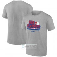 Camiseta Manga Corta Philadelphia 76ers 2024 NBA Playoffs Gris