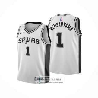 Camiseta Nino San Antonio Spurs Victor Wembanyama NO 1 Association 2022-23 Blanco