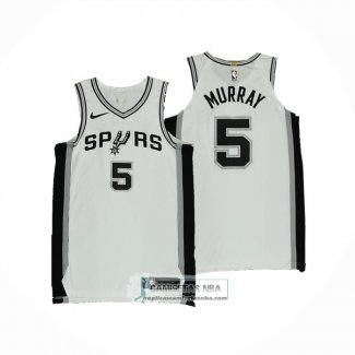 Camiseta San Antonio Spurs Dejounte Murray NO 5 Association Autentico Blanco