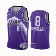 Camiseta Utah Jazz Brice Sensabaugh NO 8 Ciudad 2023-24 Violeta