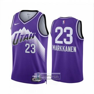 Camiseta Utah Jazz Lauri Markkanen NO 23 Ciudad 2023-24 Violeta