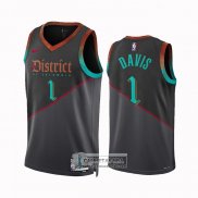 Camiseta Washington Wizards Johnny Davis NO 1 Ciudad 2023-24 Negro