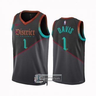 Camiseta Washington Wizards Johnny Davis NO 1 Ciudad 2023-24 Negro