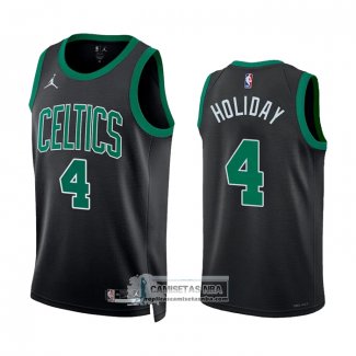 Camiseta Boston Celtics Jrue Holiday NO 4 Statement 2022-23 Negro