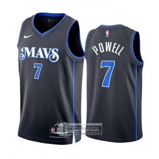 Camiseta Dallas Mavericks Dwight Powell NO 7 Ciudad 2023-24 Azul