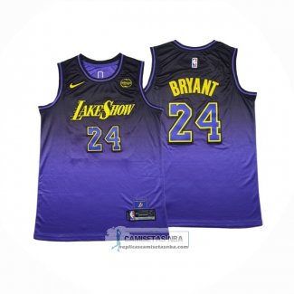 Camiseta Los Angeles Lakers Kobe Bryant NO 24 Ciudad 2024-25 Violeta