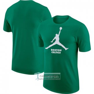 Camiseta Manga Corta Boston Celtics Essential Jumpman Verde