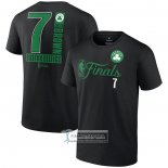 Camiseta Manga Corta Boston Celtics Jaylen Brown 2024 NBA Finals Inbound Pass Negro