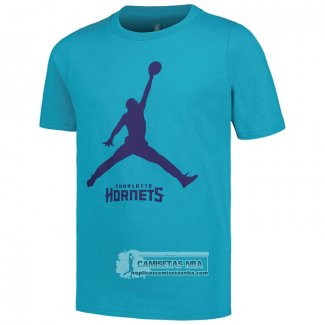 Camiseta Manga Corta Charlotte Hornets Essential Jumpman Verde