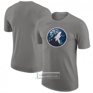 Camiseta Manga Corta Minnesota Timberwolves Ciudad 2023-24 Gris