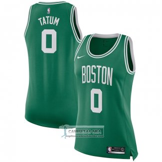 Camiseta Mujer Boston Celtics Jayson Tatum NO 0 Icon Verde