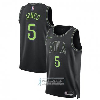 Camiseta New Orleans Pelicans Herbert Jones NO 5 Ciudad 2023-24 Negro