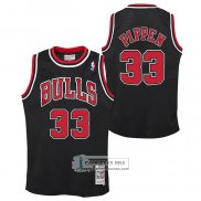 Camiseta Nino Chicago Bulls Scottie Pippen NO 33 Mitchell & Ness 1997-98 Negro