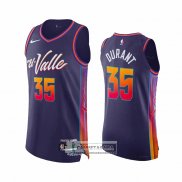 Camiseta Phoenix Suns Kevin Durant NO 35 Ciudad Autentico 2023-24 Violeta