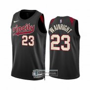 Camiseta Portland Trail Blazers Ish Wainright NO 23 Ciudad 2023-24 Negro