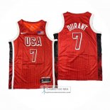 Camiseta USA 2024 Kevin Durant NO 7 Juegos Olimpicos Rojo