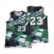 Camiseta Chicago Bulls Michael Jordan NO 23 Mitchell & Ness Verde