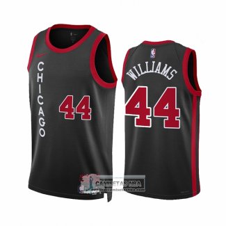 Camiseta Chicago Bulls Patrick Williams NO 44 Ciudad 2023-24 Negro