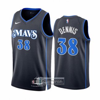 Camiseta Dallas Mavericks Dexter Dennis NO 38 Ciudad 2023-24 Azul