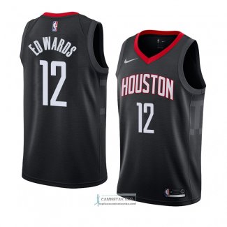 Camiseta Houston Rockets Vincent Edwards Statement 2018 Negro