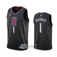 Camiseta Los Angeles Clippers James Harden NO 1 Statement 2021-22 Negro