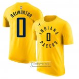 Camiseta Manga Corta Indiana Pacers Tyrese Haliburton Oro