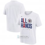 Camiseta Manga Corta Los Angeles Clippers 2024 NBA Playoffs Mantra Blanco