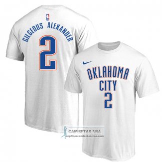 Camiseta Manga Corta Oklahoma City Thunder Shai Gilgeous-Alexander Blanco