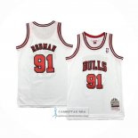 Camiseta Nino Chicago Bulls Dennis Rodman NO 91 Mitchell & Ness 1997-98 Blanco