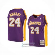 Camiseta Nino Los Angeles Lakers Kobe Bryant NO 24 Mitchell & Ness 2008-09 Violeta