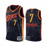 Camiseta Oklahoma City Thunder Chet Holmgren NO 7 Ciudad 2023-24 Negro