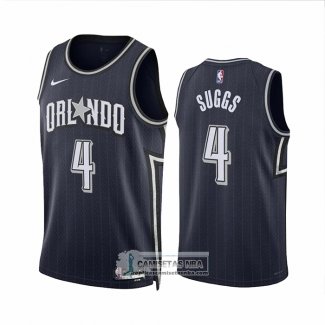 Camiseta Orlando Magic Jalen Suggs NO 4 Ciudad 2023-24 Azul