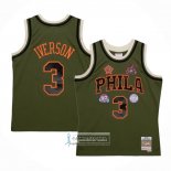 Camiseta Philadelphia 76ers Allen Iverson NO 3 Mitchell & Ness 1996-97 Verde
