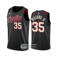 Camiseta Portland Trail Blazers Robert Williams III NO 35 Ciudad 2023-24 Negro