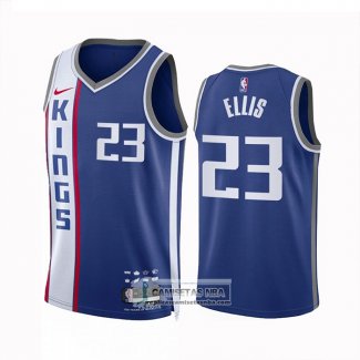 Camiseta Sacramento Kings Keon Ellis NO 23 Ciudad 2023-24 Azul