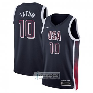 Camiseta USA 2024 Jayson Tatum NO 10 Azul