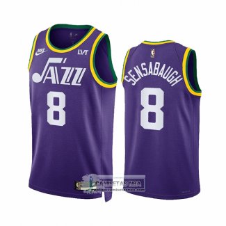 Camiseta Utah Jazz Brice Sensabaugh NO 8 Classic 2023-24 Violeta