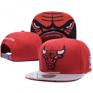 Gorra Chicago Bulls Adjustable Mitchell & Ness Rojo Gris