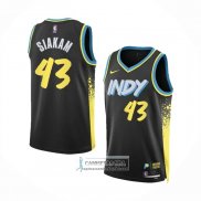 Camiseta Indiana Pacers Pascal Siakam NO 43 Ciudad 2023-24 Negro