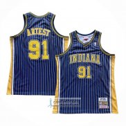 Camiseta Indiana Pacers Ron Artest NO 91 Mitchell & Ness 2003-04 Azul