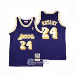 Camiseta Nino Los Angeles Lakers Kobe Bryant NO 24 Mitchell & Ness 2007-08 Violeta