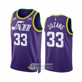 Camiseta Utah Jazz Johnny Juzang NO 33 Classic 2023-24 Violeta