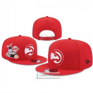 Gorra Atlanta Hawks Adjustable 9FIFTY Rojo