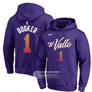 Sudaderas con Capucha Phoenix Suns Devin Booker Ciudad 2023-24 Violeta