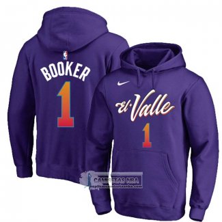 Sudaderas con Capucha Phoenix Suns Devin Booker Ciudad 2023-24 Violeta