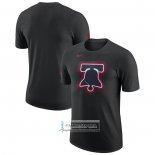 Camiseta Manga Corta Philadelphia 76ers Ciudad 2023-24 Negro