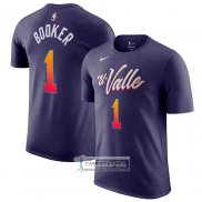 Camiseta Manga Corta Phoenix Suns Devin Booker Ciudad 2023-24 Violeta