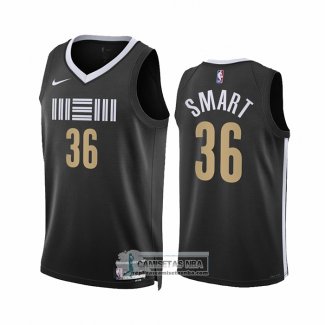 Camiseta Memphis Grizzlies Marcus Smart NO 36 Ciudad 2023-24 Negro