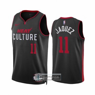 Camiseta Miami Heat Jaime Jaquez JR. NO 11 Ciudad 2023-24 Negro