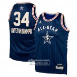 Camiseta Nino All Star 2024 Milwaukee Bucks Giannis Antetokounmpo NO 34 Azul